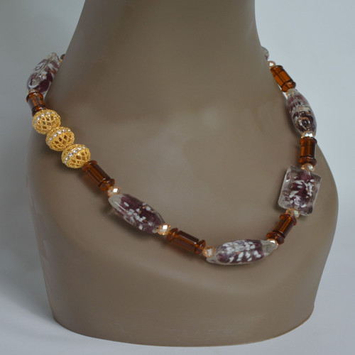 Coffee Necklace - Champagne & Gold