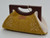 Awo - Gold Mudcloth with White Leather Handbag