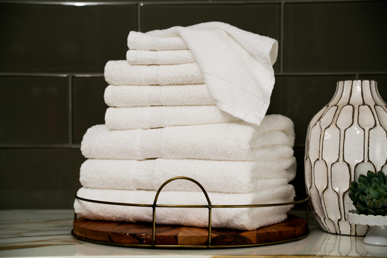 24x50 Affordable White Bath Towels Wholesale