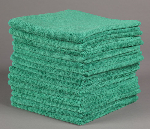 16x16 Blue Microfiber Towels - Wholesale and Bulk