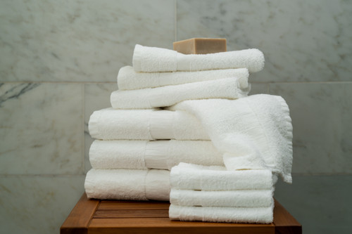 Economy Bulk Bath Towels | 60 Per Case | Multiple Sizes