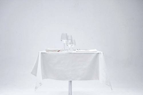 71x71 White Wholesale Tablecloths Polyester