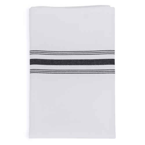 18 X 22 Black Bistro Stripe Cloth Napkins Image Textile