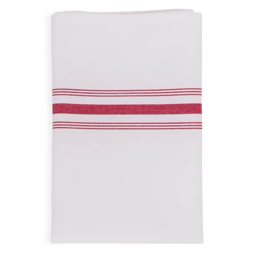18 X 22 Burgundy Bistro Stripe Cloth Napkin Image Textile