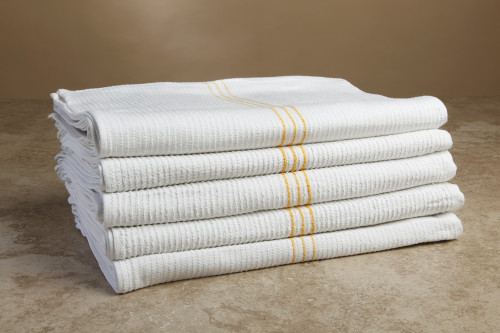 All Purpose Cleaning Towels Gold Pinstripe Ribbed | 100 per case