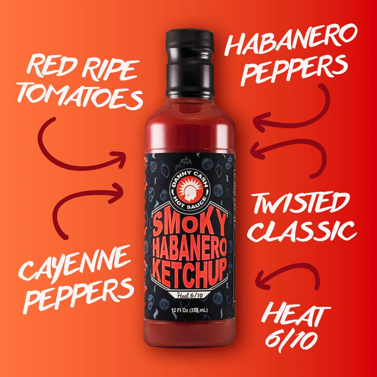 DC30 Danny Cash Smoky Habanero Ketchup - 12oz
