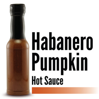 Image featuring the customizable Pumpkin Hot Sauce bottle without a label, displaying the product name.