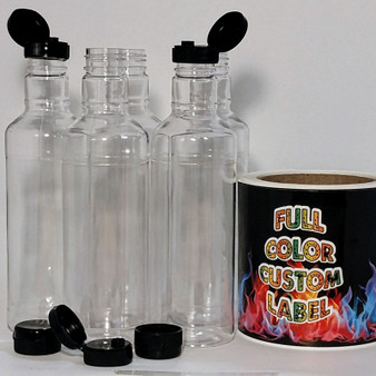 98 EMPTY Twelve Fluid Ounce Ringneck Bottles with Labels & Caps