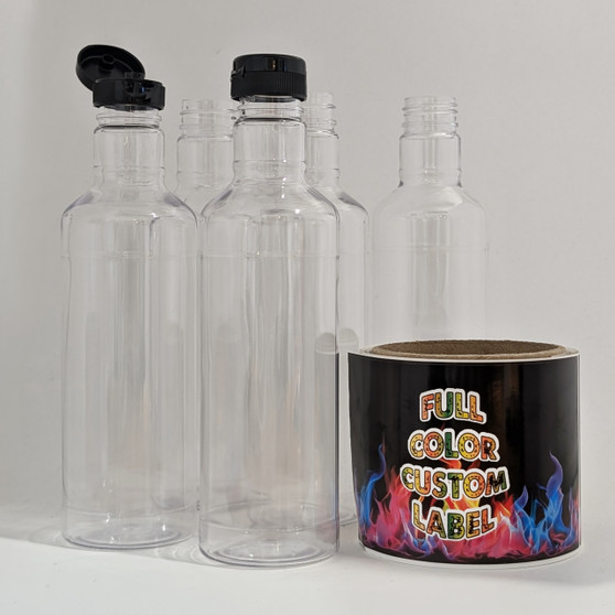 98 EMPTY Twelve Fluid Ounce Ringneck Bottles with Labels & Caps