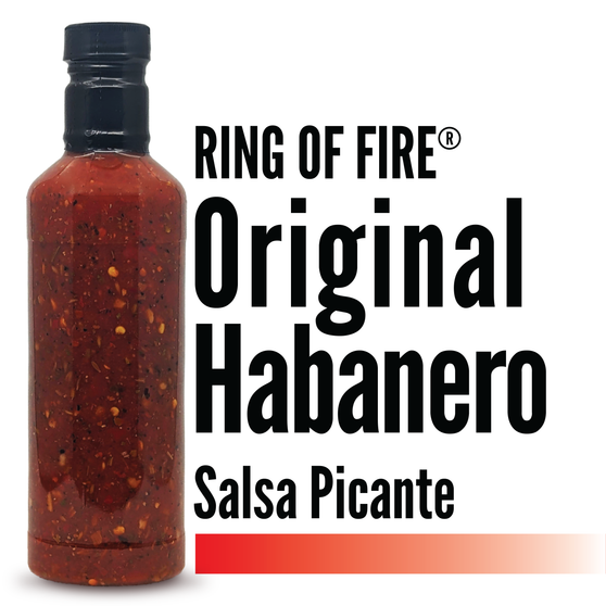 ROF RING OF FIRE Original Salsa Picante with Custom Label