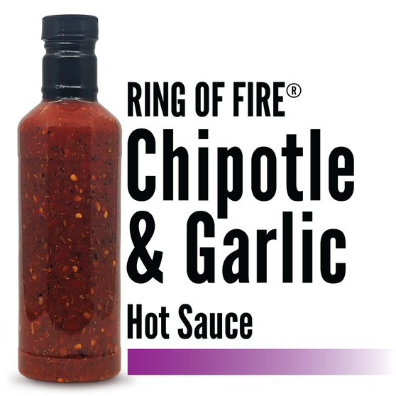 RFCG RING OF FIRE Chipotle & Garlic Hot Sauce with Custom Label