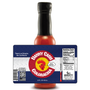 Image showcasing the Danny Cash bottle on a white background with a superimposed label, highlighting every aspect of the label design, presenting various elements of this vibrant and flavorful  Sriracha Hot Sauce. Image showcasing the Danny Cash bottle on a white background with a superimposed label, highlighting every aspect of the label design, presenting various elements of this vibrant and flavorful  Sriracha Hot Sauce.