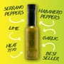 HS16 Garlic Serrano Hot Sauce with Custom Label