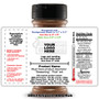 Image showcasing Branded Sauces' Chipotle BBQ Rub bottle with a mock label superimposed over it, displaying design details and nutritional information, providing a template for customization while allowing for unique branding needs.