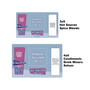 Close-up images of the Atomic Age Label Template, providing information on designing custom labels.