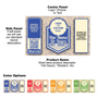 Display image explaining the parts of the label that can be customized.