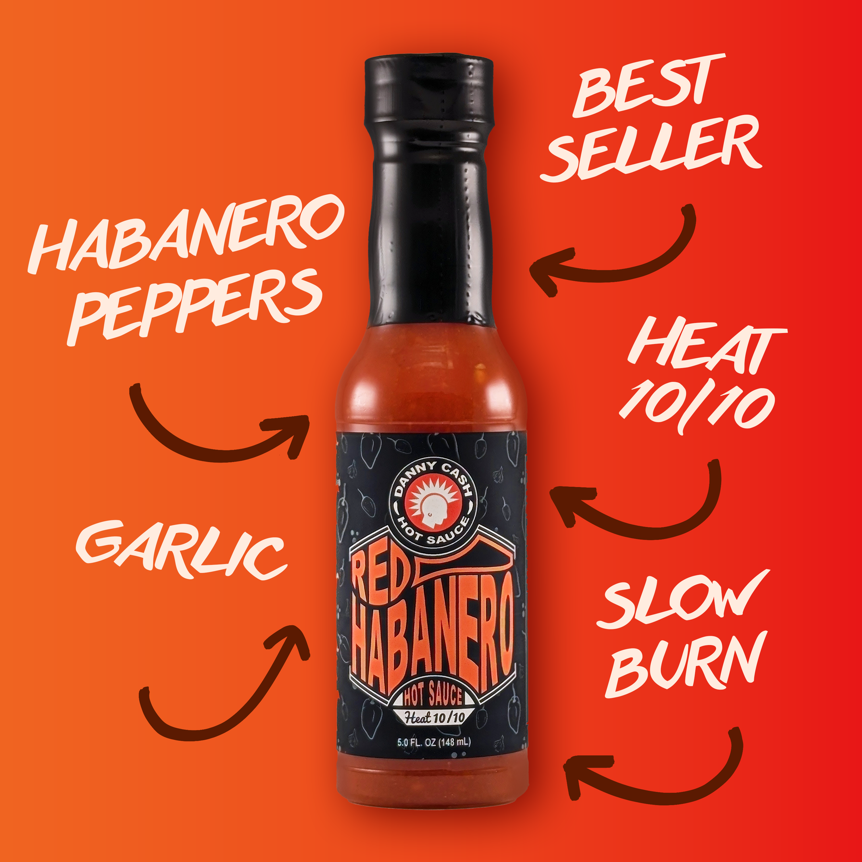 DC18 Danny Cash Red Habanero Hot Sauce