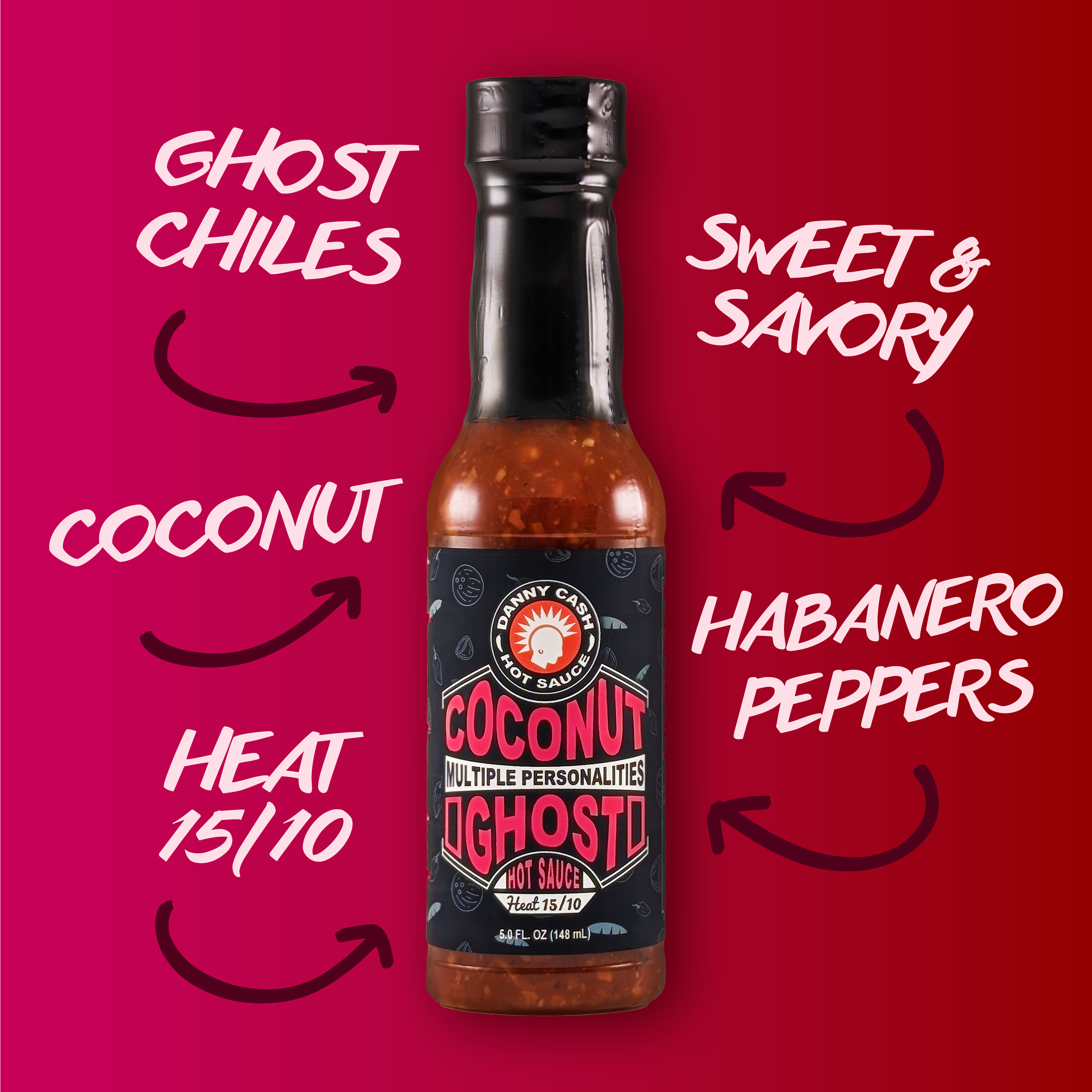 DC20 Danny Cash Coconut Ghost Chile Hot Sauce