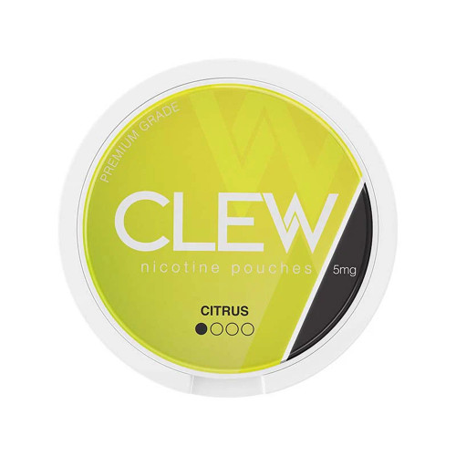 Clew Citrus Nicotine Pouches 5–20mg | 10 Can Pack