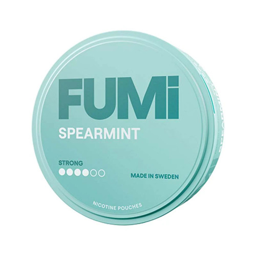 Fumi Spearmint Nicotine Pouches 8mg 11mg 15mg – 10 Cans
