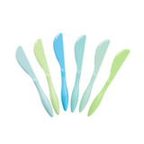 Set of 6 Melamine butter knives, blue and green from Rice