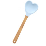 Kitchen Silicone Heart shaped Spoon in Soft Blue