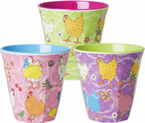 Melamine Medium cup with Blue Hen print from Rice.dk Melamine Medium cup with Blue Hen print from Rice.dk