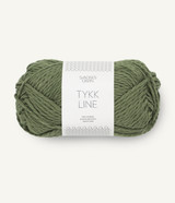 Tykk Line Olive Green 9062, Tykk Line Sandnes Garn in USA, Bulky Cotton / Linnen yarn
