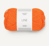 Line Orange Tiger 3009, Sandnes Garn Cotton, Linnen , Plant Based yarn. Sandnes Garn in USA