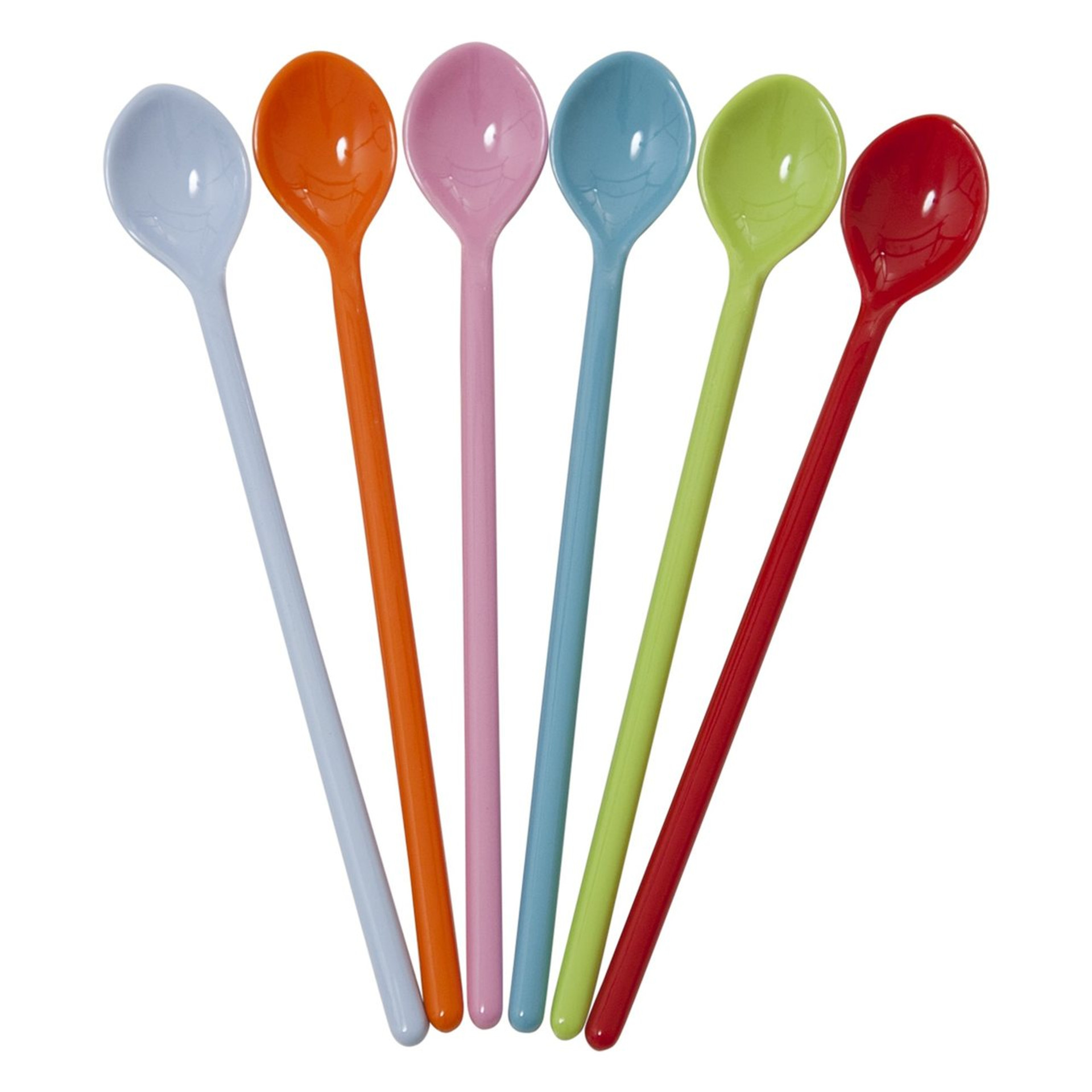 Melamine Long Spoons in Bright Colors, pack of 6 Shop Nordic Nest