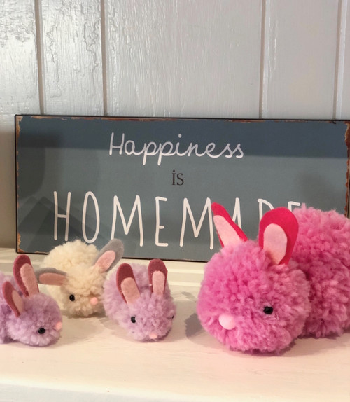 Pompom bunny crafting kit, small size