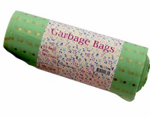 Garbage bags, green with dots from Rice.dk, Rice in the US