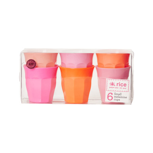 Small Melamine cups in Pink and Orange colors
