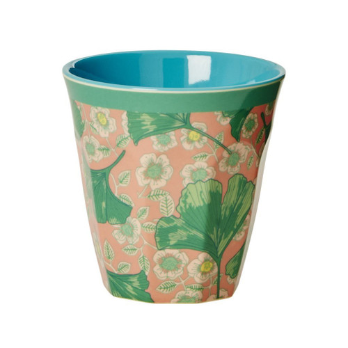 Melamine Medium cup with Leaf & Flower print from Rice.dk