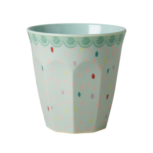 Melamine Medium cup with Rain Dots print from Rice.dk