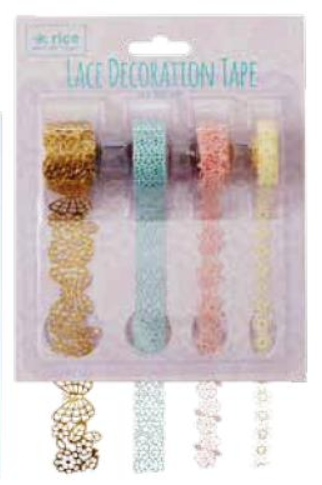 Lace decoration tape, 4 rolls.
