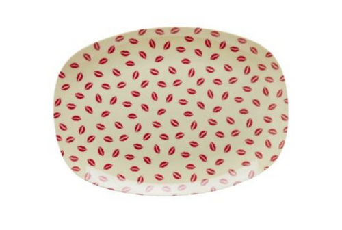 Rectangular Melamine plate in Kiss Print