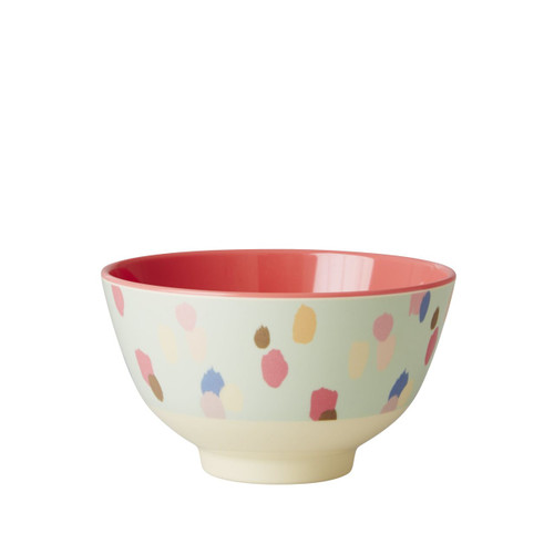  Small Melamine Bowl, Dapper Dot print