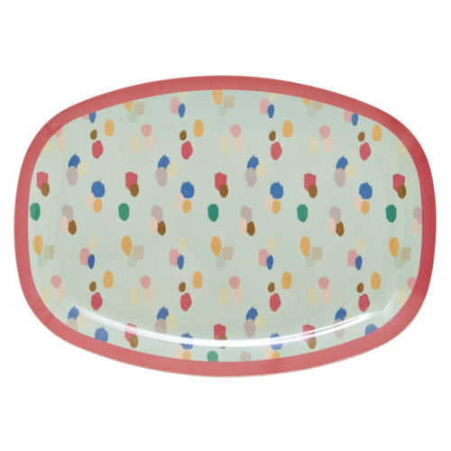 Rectangular plate, Dapper Dot Print