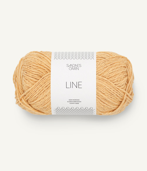 Line, Straw Yellow 2313, Linen Cotton yarn, Line Sandnes Garn, Petite Knit yarn. 