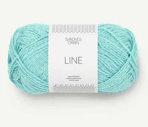 Line Blue Turquoise, Line Sandnes Garn Sandnes Garn plant based cotton and linnen yarn. Sandnes Garn in USA