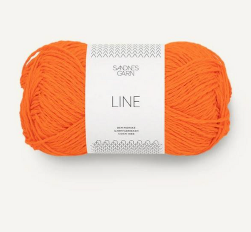 Line Orange Tiger 3009, Sandnes Garn Cotton, Linnen , Plant Based yarn. Sandnes Garn in USA