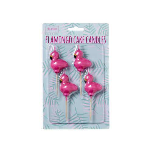 Flamingo Candles, 4 pack