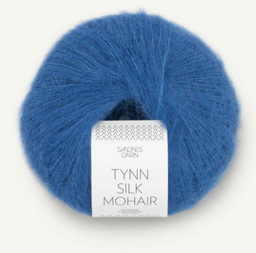 Tynn Silk Mohair, Thin Silk Mohair yarn, Sandnes Garn in the US, Silk yarn, Lace weight yarn, Petite Knit, Regatta Blue Tynn Silk Mohair, Blue Mohair