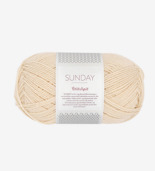 Sunday by Sandnes Garn, Sandnes Garn in the US, Thin Merino Wool, Sunday Knitting Patterns, Petite Knit, Sunday Almond, Beige Merino Wool Yarn
