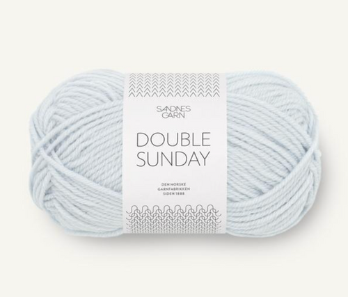 Double Sunday by Sandnes Garn, Sandnes Garn in the US, DK Merino Wool, Double Sunday Knitting Patterns, Petite Knit, Double Sunday Sunday Arctic Ice, Light Blue Merino Wool Yarn