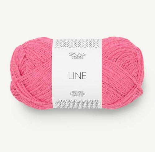 Line Bubblegum Pink  4315, Sandnes Garn in USA, Petite Knit, Anker Shirt
