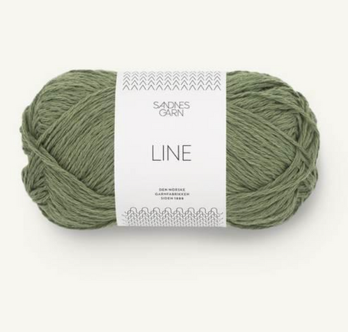 Line Olive Green 9062, Sandnes Garn in USA, Petite Knit, Anker Shirt