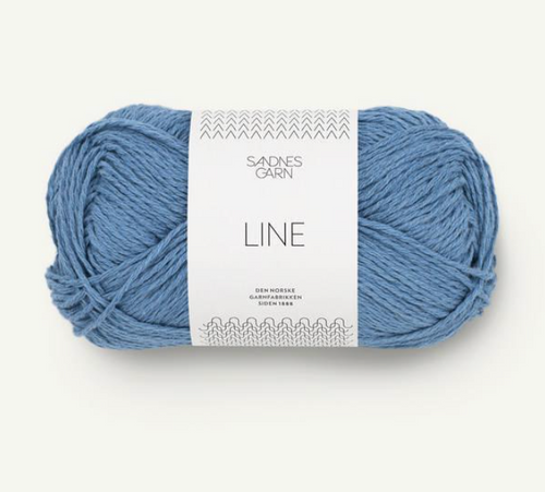 Line Regatta Blue 6044, Sandnes Garn in USA, Petite Knit, Anker Shirt