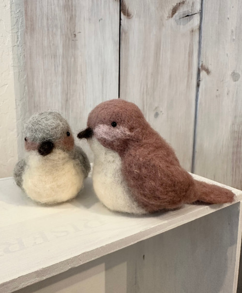 Needdle felted birds, needle felt class, needle felt spring bird class, felting class San Carlos, CA